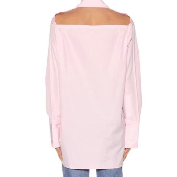 Helmut Lang cut out back cotton statement blouse xs - Picture 3 of 7